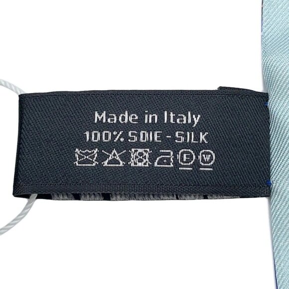 CHANEL Scarf all-over pattern Silk100% Blue/Pink/Multicolor - Picture 7 of 9